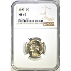 1952 NGC MS 66 JEFFERSON NICKEL