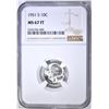 Image 1 : 1951-S ROOSEVELT DIME NGC MS-67 FT
