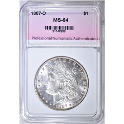 1887-O MORGAN DOLLAR, PNA CH/ GEM BU