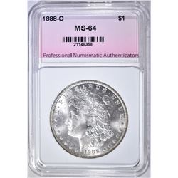 1888-O MORGAN DOLLAR, PNA CH/GEM BU