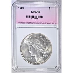 1928 PEACE DOLLAR, PNA GEM BU