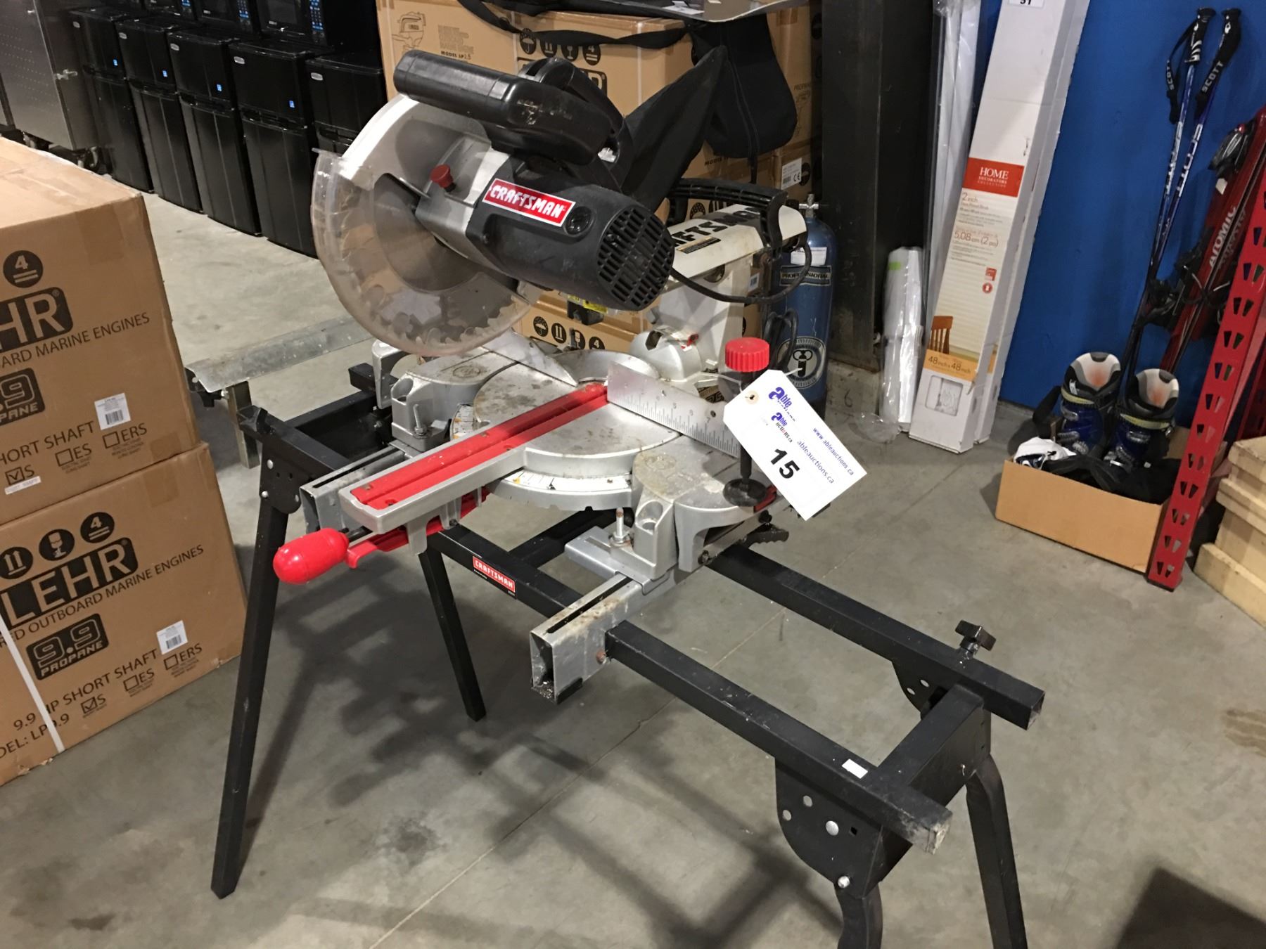 CRAFTSMAN 10" SLIDING COMPOUND MITER SAW WITH LASER TRAC & STAND