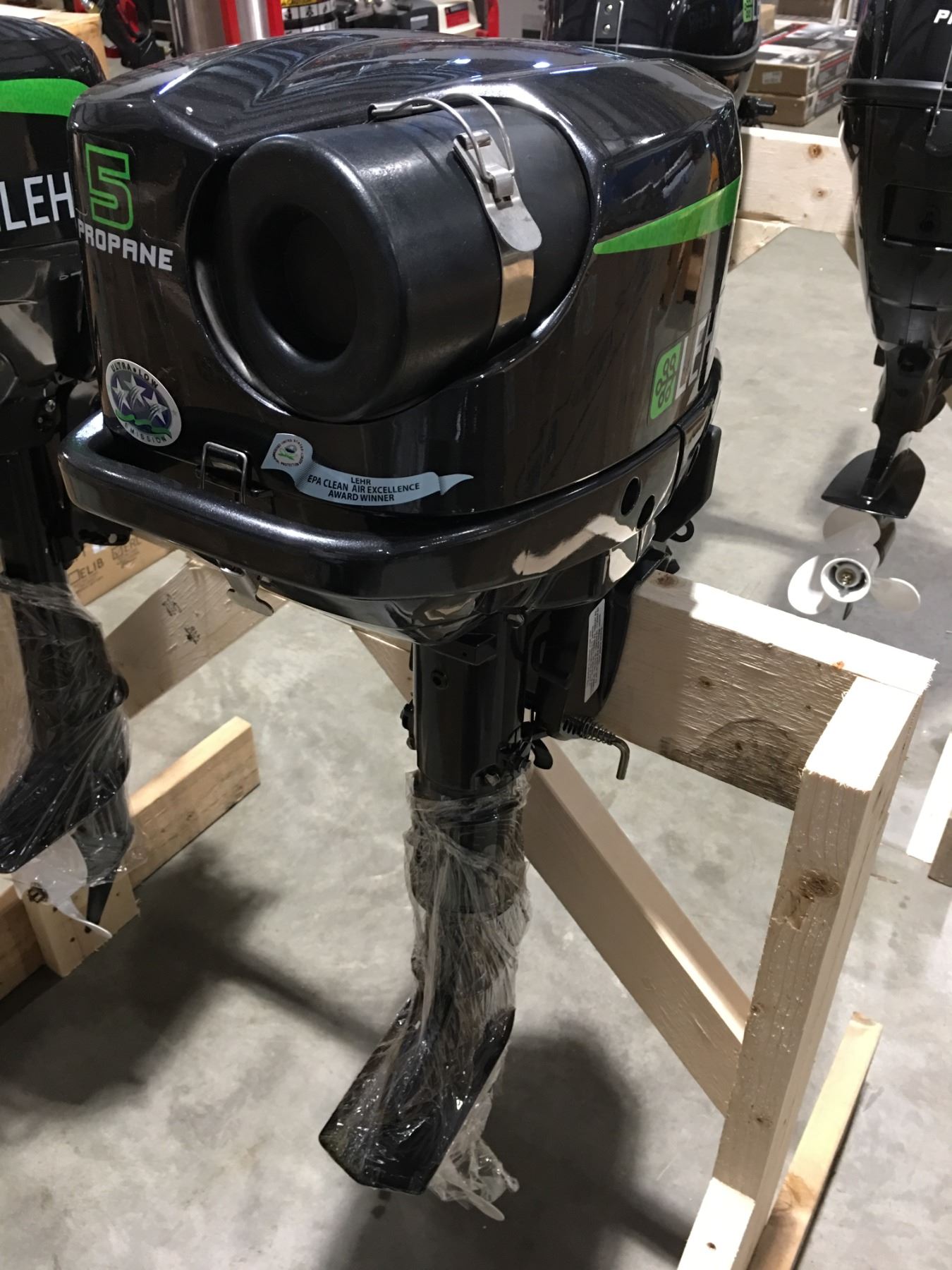 LEHR 5HP SHORT SHAFT PROPANE POWERED OUTBOARD MARINE MOTOR