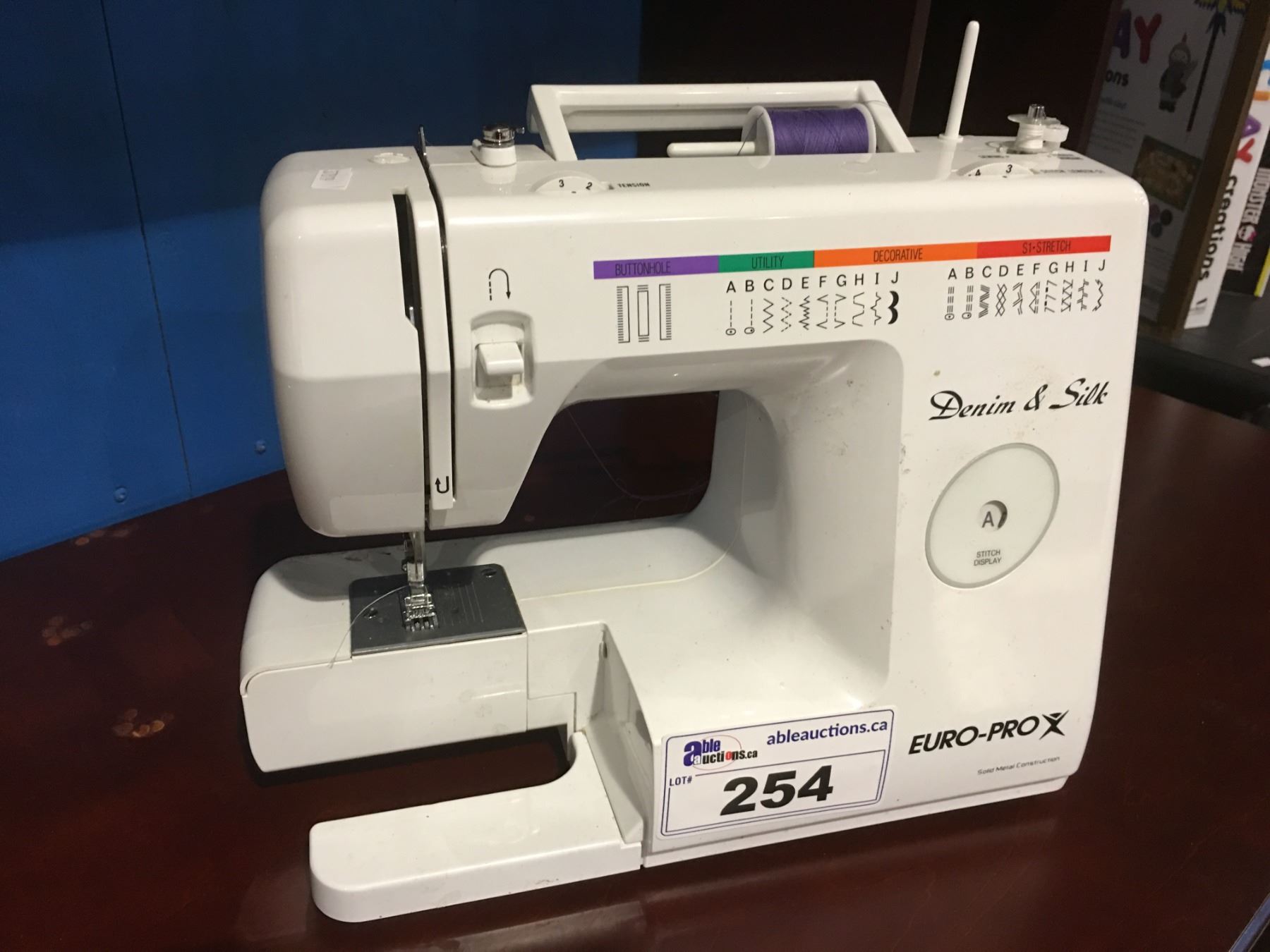 EURO-PRO X DENIM & SILK SEWING MACHINE (NO POWER CORD OR FOOT PEDAL)