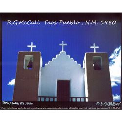 Taos Pueblo Church by Robert McCall Vintage Photograph