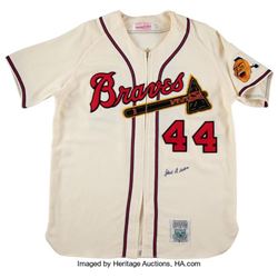 1990's Hank Aaron Signed Milwaukee Braves Jersey