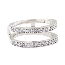 0.60 ctw Diamond Double Row Ring Guard - 14KT White Gold