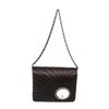 Image 1 : Chanel Black Satin Vanity Evening Quilted Flap Bag