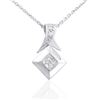 14k White Gold 0.18CTW Diamond Pendant, (H)