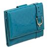 Image 3 : Gucci Blue Patent Leather Microguccissima GG Compact Wallet