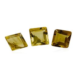 2.96 ctw.Natural Square Step Cut Citrine Quartz Parcel of Three