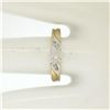 Image 5 : 14k Two Tone Gold Illusion Prong Set Transitional Diamond Solitaire Ring