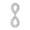 18k White Gold 0.56CTW Diamond Pendant, (SI3 /H-I)