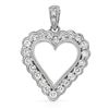 14k White Gold 0.52CTW Diamond Pendant, (SI2-SI3/G-H)