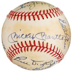 Mickey Mantle Multi-Signed Baseball