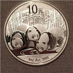 China Panda 1 Ounce Silver Bullion 2013
