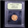 Image 4 : ***Auction Highlight*** 1892 Indian Cent 1c Graded Gem+ Unc RD By USCG (fc)