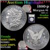 Image 1 : ***Auction Highlight*** 1890-p Morgan Dollar $1 Graded Choice Unc DMPL By USCG (fc)