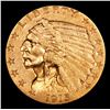 Image 2 : ***Auction Highlight*** 1915-p Gold Indian Quarter Eagle $2 1/2 Graded Choice Unc By USCG (fc)
