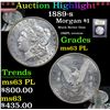 Image 1 : ***Auction Highlight*** 1889-s Morgan Dollar $1 Graded Select Unc PL By USCG (fc)