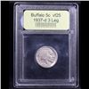 Image 4 : ***Auction Highlight*** 1937-d 3 Leg Buffalo Nickel 5c Graded vf+ By USCG (fc)