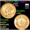 Image 1 : ***Auction Highlight*** 1857 Gold Dollar $1 Graded Select Unc By USCG (fc)