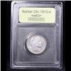 Image 4 : ***Auction Highlight*** 1913-d Barber Quarter 25c Graded Select+ Unc By USCG (fc)