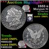 Image 1 : ***Auction Highlight*** 1881-s Morgan Dollar $1 Graded Choice Unc+ DMPL By USCG (fc)