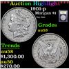 Image 1 : ***Auction Highlight*** 1901-p Morgan Dollar $1 Graded Select AU By USCG (fc)