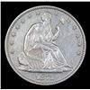 Image 2 : 1871-p Seated Half Dollar 50c Grades Choice AU/BU Slider (fc)
