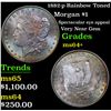 Image 1 : 1882-p Rainbow Toned Morgan Dollar $1 Grades Choice+ Unc (fc)