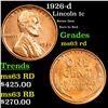 Image 1 : 1926-d Lincoln Cent 1c Grades Select Unc RD (fc)