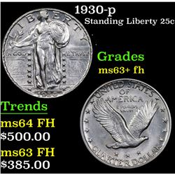 1930-p Standing Liberty Quarter 25c Grades Select Unc+ FH (fc)