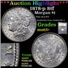 Image 1 : ***Marjor Auction Highlight*** 1878-p 8tf Morgan Dollar $1 Grades Select+ Unc (fc)