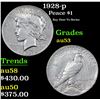 Image 1 : 1928-p Peace Dollar $1 Grades Select AU