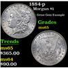 Image 1 : 1884-p Morgan Dollar $1 Grades GEM Unc