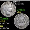 Image 1 : 1897-o Barber Dime 10c Grades vf, very fine