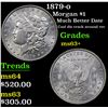 Image 1 : 1879-o Morgan Dollar $1 Grades Select+ Unc