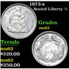 Image 1 : 1873-s Seated Liberty Half Dime 1/2 10c Grades Select Unc