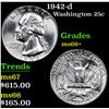 Image 1 : 1942-d Washington Quarter 25c Grades GEM++ Unc