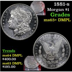 1881-s Morgan Dollar $1 Grades Select Unc+ DMPL