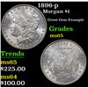 Image 1 : 1896-p Morgan Dollar $1 Grades GEM Unc