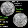 Image 1 : 1887-o Morgan Dollar $1 Grades Select+ Unc