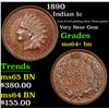 Image 1 : 1890 Indian Cent 1c Grades Choice+ Unc BN
