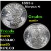 Image 1 : 1882-s Morgan Dollar $1 Grades GEM+ Unc