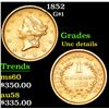 Image 1 : 1852 Gold Dollar $1 Grades Unc Details