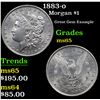Image 1 : 1883-o Morgan Dollar $1 Grades GEM Unc