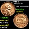 Image 1 : 1931-p Lincoln Cent 1c Grades GEM Unc RD