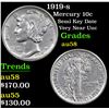 Image 1 : 1919-s Mercury Dime 10c Grades Choice AU/BU Slider