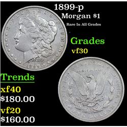 1899-p Morgan Dollar $1 Grades vf++